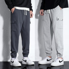 Spring And Autumn Loose Men's Sports Knitted Cotton Casual Trousers
