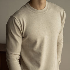 Tencel Wool Autumn And Winter Round Neck Long Sleeve Sweater Men